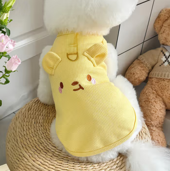 铂呐苓猫咪狗狗宠物衣服小型犬夏薄款可牵引泰迪加菲布偶英短衣服两脚款 宠物衣服